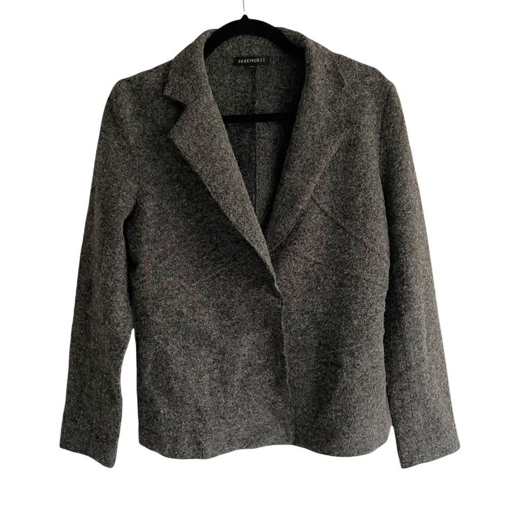 PARKHURST Wool Blazer Charcoal Grey M